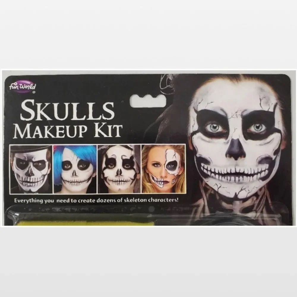 New Skulls Halloween Makeup Kit NWT